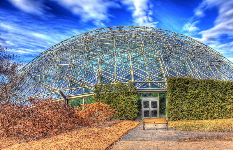 30 Dômes Géodésiques Incroyables - Climatron au jardin botanique du Missouri