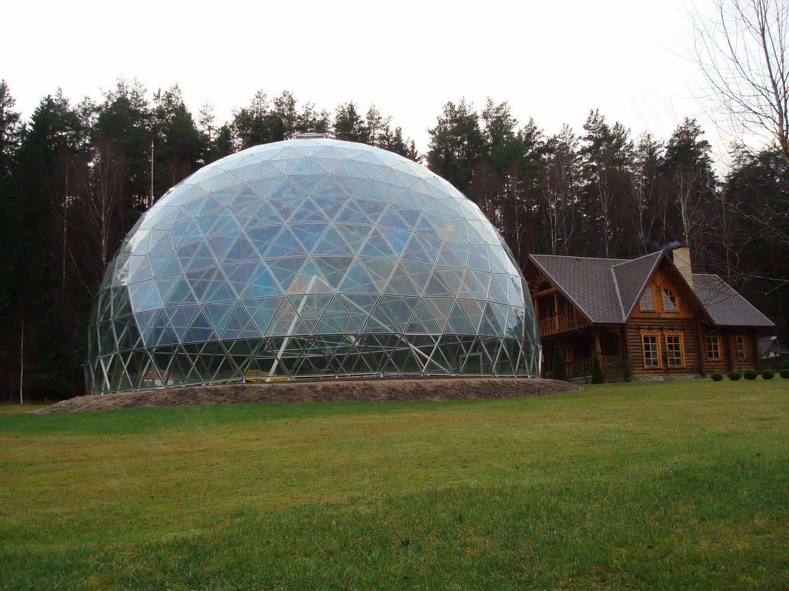 dome geodesique verre