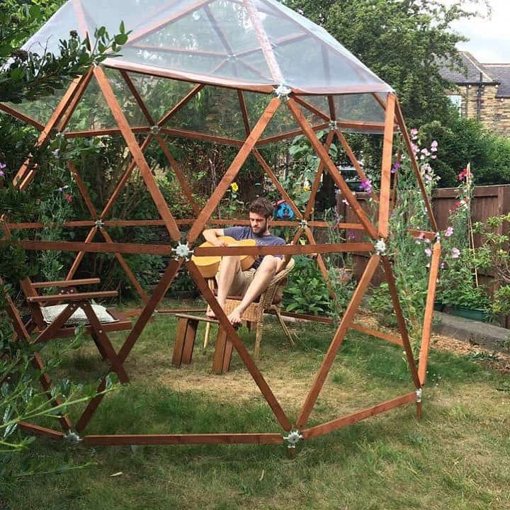 DIY Geodetisch Koepel tuinhuisje