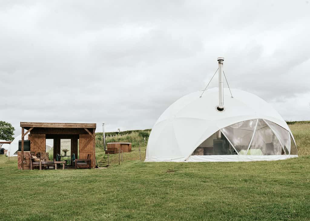 unique glamping dome experiences in England